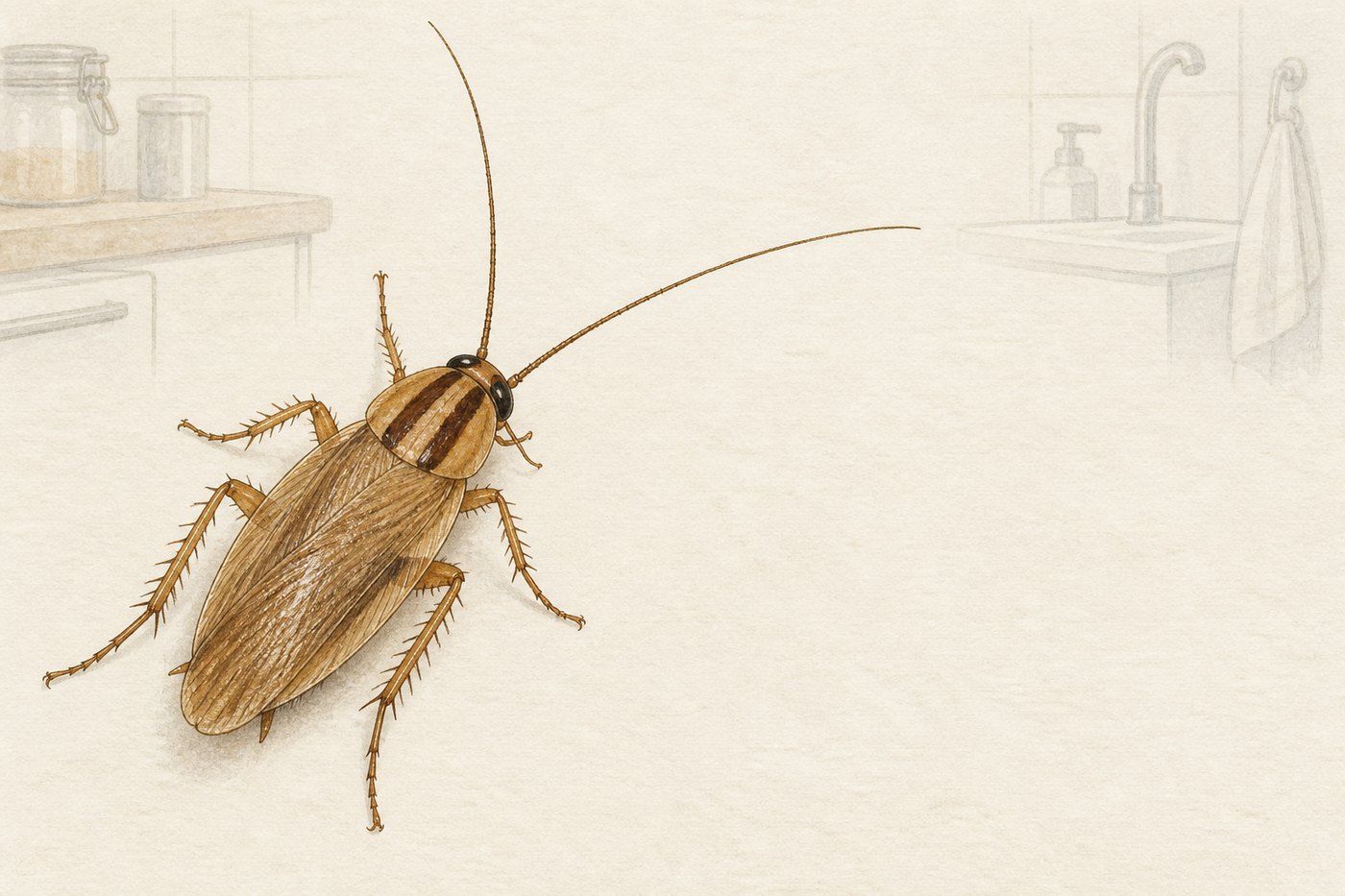 Illustration de la blatte germanique