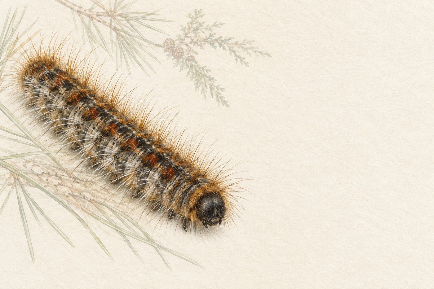 Chenille processionnaire du pin