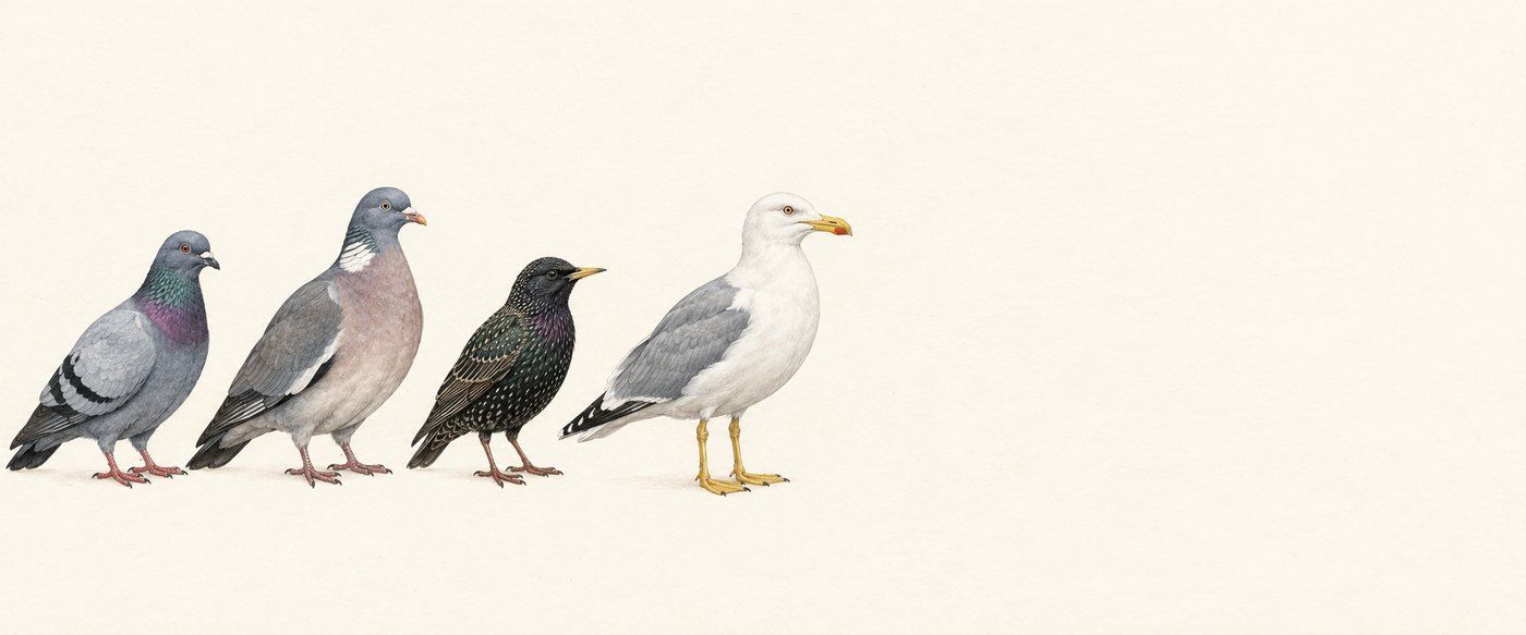 Pigeons et oiseaux