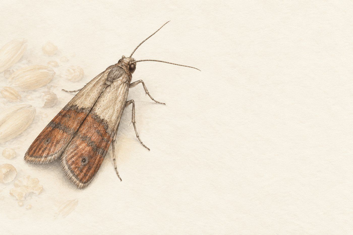 Illustration de la pyrale des denrées alimentaires